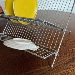 ヴィンテージ★ディッシュスタンド　お皿立て　折り畳み式★ 水切り キッチン　収納に♪　の画像