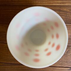 【愛品倶楽部柏店】ファイヤーキング　Fire　King　ポルカドットグリースジャー　USA　キャンディーポットの画像