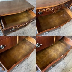 猫脚 5段チェスト ロココ調 ヨーロピアン アンティーク家具 イタリア家具 彫刻入り　の画像