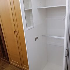 ★リユースのサカイ水戸店★NITORIワードローブホワイトH190×D54×W98.5クリーニング済みMT6000の画像