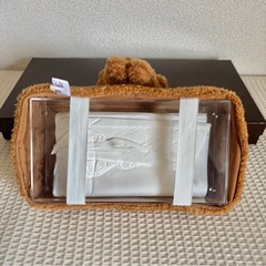 USJミニオン ティム　ポーチ（新品タグ付） ティッシュカバーふわふわ　もこもこの画像