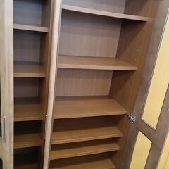 ★リユースのサカイ水戸店★NITORI本棚ダークブラウンH184×D38.5×W89クリーニング済みMT6002の画像
