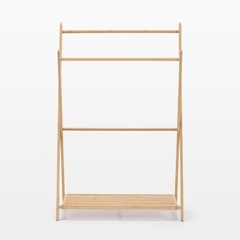 無印良品　竹材　ラック付きタオルハンガーの画像