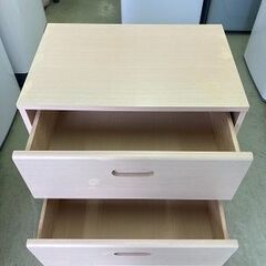【リサイクルショップ　ピカソ　小松原】📦✨ 幅58cm カラーチェスト Mサイズ 3段 キャビネット ライトナチュラル ✨🏡★6055★の画像
