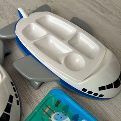 【美品】お子さまプレート　飛行機　新幹線の画像