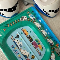 【美品】お子さまプレート　飛行機　新幹線の画像