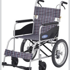 日進医療器 アルミ製 介助用車いす 折畳み 介助ブレーキ付き NEO-2 の画像