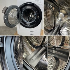 【最安値】💎2022年製SHARPドラム式洗濯乾燥機　単身最適ES-S7G 配達無料！①の画像