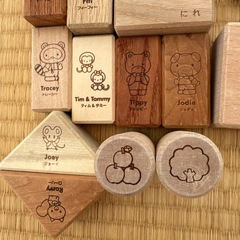 国産 オークビレッジ 寄せ木の積み木 ブロック 木のおもちゃ 積み木の画像