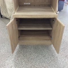 【早い者勝ち】キッチンボード ベガコーポレーション レンジボード 食器棚 カップボード 組立家具 幅58.6cm：木目ナチュラルの画像