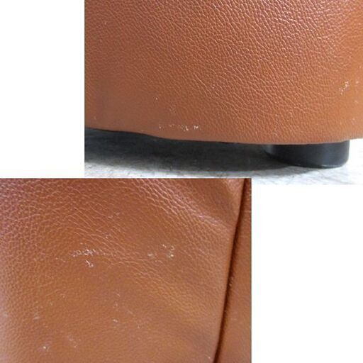 関家具 2人掛 ソファ 本革 ブラウン系 152cm 背脱着式で運搬可能！大川家具 長椅子 札幌市北区屯田