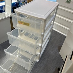 【衣類収納プラケース】【4段】クリーニング済み【管理番号1028】野の画像