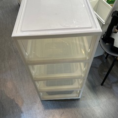 【衣類収納プラケース】【4段】クリーニング済み【管理番号1028】野の画像