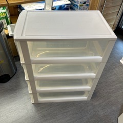 【衣類収納プラケース】【4段】クリーニング済み【管理番号1028】野の画像