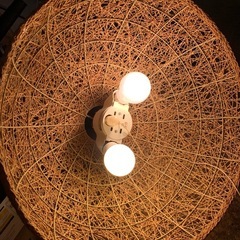 美原店 ニトリ アジアン シェードランプ 2灯 ペンダントライト　和風の画像