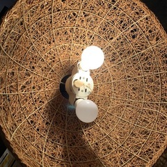 美原店 ニトリ アジアン シェードランプ 2灯 ペンダントライト　和風の画像