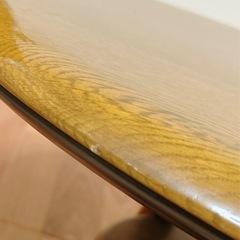 カリモク 高級家具 センターテーブル ローテーブル 楕円の画像