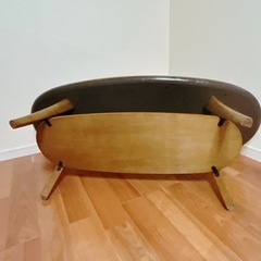 カリモク 高級家具 センターテーブル ローテーブル 楕円の画像