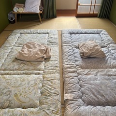 【超美品セット】敷布団&ニトリ未使用カバーの画像