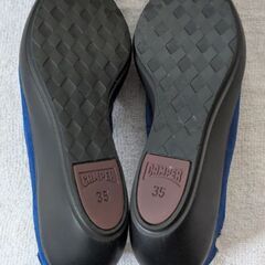 【売】CAMPER 靴 22.5cm 青　ブル　パーティ　カジュアルの画像