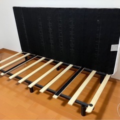 【中古】¥5,000　大阪引取歓迎　シングル 脚付きマットレス ポリエステル製の画像