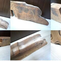 ① 建造物の一部 部材 彫刻 木製 レトロ 横幅 約84.5cm 厚み 約5.5cm 中古 苫小牧西店の画像