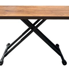 ガス圧 昇降式ダイニングテーブル 無段階昇降の画像