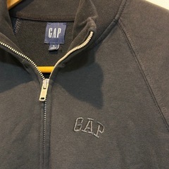 【美品】GAP ハーフジップ スウェット 黒 丈短め の画像