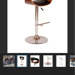 【2脚】おしゃれ バーチェア カウンターチェア 昇降式 回転式 ブラック 木目調の画像