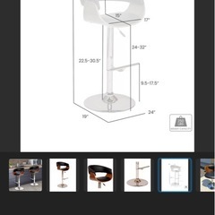 【2脚】おしゃれ バーチェア カウンターチェア 昇降式 回転式 ブラック 木目調の画像