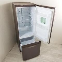 中古 パナソニック 168L 2ドア冷蔵庫 自動霜取りファン式 2017年～2018年製 ブラウン 人気 一人暮らし 二人暮らし　冷凍庫の画像