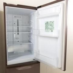 中古 パナソニック 168L 2ドア冷蔵庫 自動霜取りファン式 2017年～2018年製 ブラウン 人気 一人暮らし 二人暮らし　冷凍庫の画像