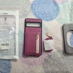 【売】新品　鏡付スマホケース　Pixel7pro ピンク　紫の画像