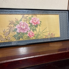 布張り牡丹絵長額
の画像