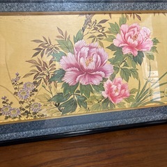 布張り牡丹絵長額
の画像