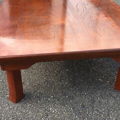 JM20389S)☆お値下げローテーブル 和風レトロ 幅：約120cm 高さ：約33cm  奥行：約75cm 中古品【取りに来られる方限定】の画像