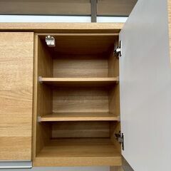 ★リユースのサカイ高崎店★TJ13173 ニトリ レンジボード ライトブラウン H201.5×D42×W120.5 クリーニング済みの画像