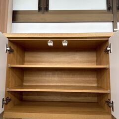 ★リユースのサカイ高崎店★TJ13173 ニトリ レンジボード ライトブラウン H201.5×D42×W120.5 クリーニング済みの画像