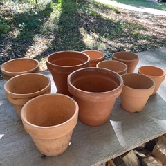 植木鉢　素焼き鉢　サイズ色々10個  ガーデニング　庭仕事の画像