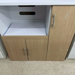 ★リユースのサカイ高崎店★TJ13175  レンジボード ライトブラウン H180×D42×W89.5 クリーニング済みの画像