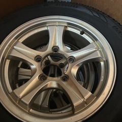 ジムニー用バリ山スタッドレスアルミホイールつき付きの画像