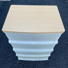 4段衣類ケース　ウッドチェスト　衣類収納ケース　衣装ケース　の画像