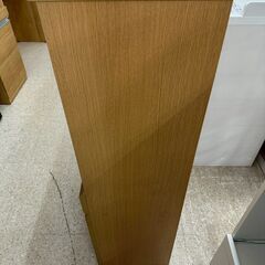 ★リユースのサカイ高崎店★TJ13177  食器棚 ライトブラウン H115×D31.2×W58.3 クリーニング済みの画像
