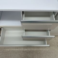 ★リユースのサカイ高崎店★TJ13178  レンジボード 白 H183.5×D45×W90 クリーニング済みの画像