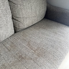 3人掛けカウチソファ 肘かけあり の画像