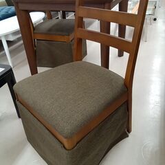 リユースのサカイ栃木店★ジモティ割あり★ ユアサプライムス こたつ ダイニングセット2人用（電源コード・イス2脚・こたつ布団付き） ブラウン W80×D80×H70 クリーニング済み TC11332の画像