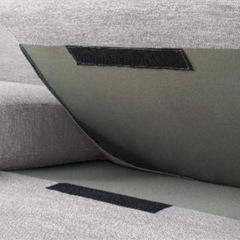 ニトリ布張り2人掛けソファ　グレーの画像