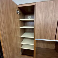 ★リユースのサカイ高崎店★TJ13183  下駄箱 ライトブラウン H175×D35×W74.5 クリーニング済みの画像