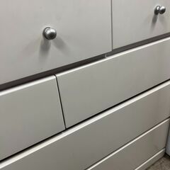 リサイクルショップどりーむ荒田店　No5076 タンス　収納棚　棚　収納　白色　の画像