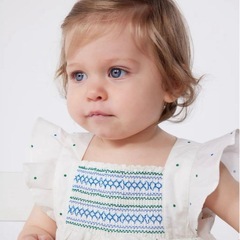 [新品未使用タグ付き] petit bateau フリルワンピース&ブルマセットの画像